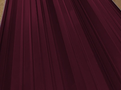 Окрашенный профнастил С10-1100, 0,5 мм, вишневый