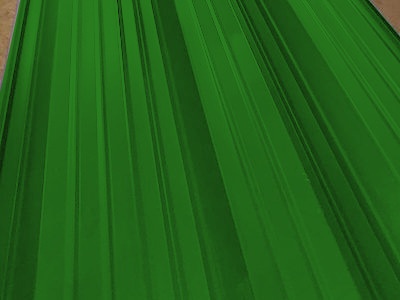 Окрашенный профнастил С10-1100, 0,45 мм, зеленая листва