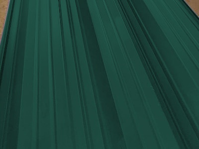 Окрашенный профнастил С8-1150, 0,4 мм, зеленый мох