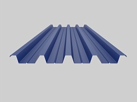 фото 1 - окрашенный профнастил н60-845, 0,5 мм, синий