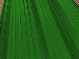 Окрашенный профнастил НС44-1000, 0,7 мм, зеленая листва