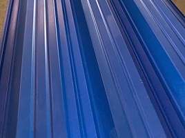 Окрашенный профнастил Н57-750, 0,7 мм, синий